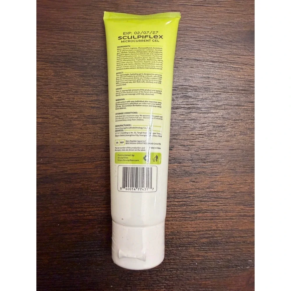 Sculpiflex Microcurrent Gel 2.82 oz 80g Smooth Define Brighten Conductive Gel
